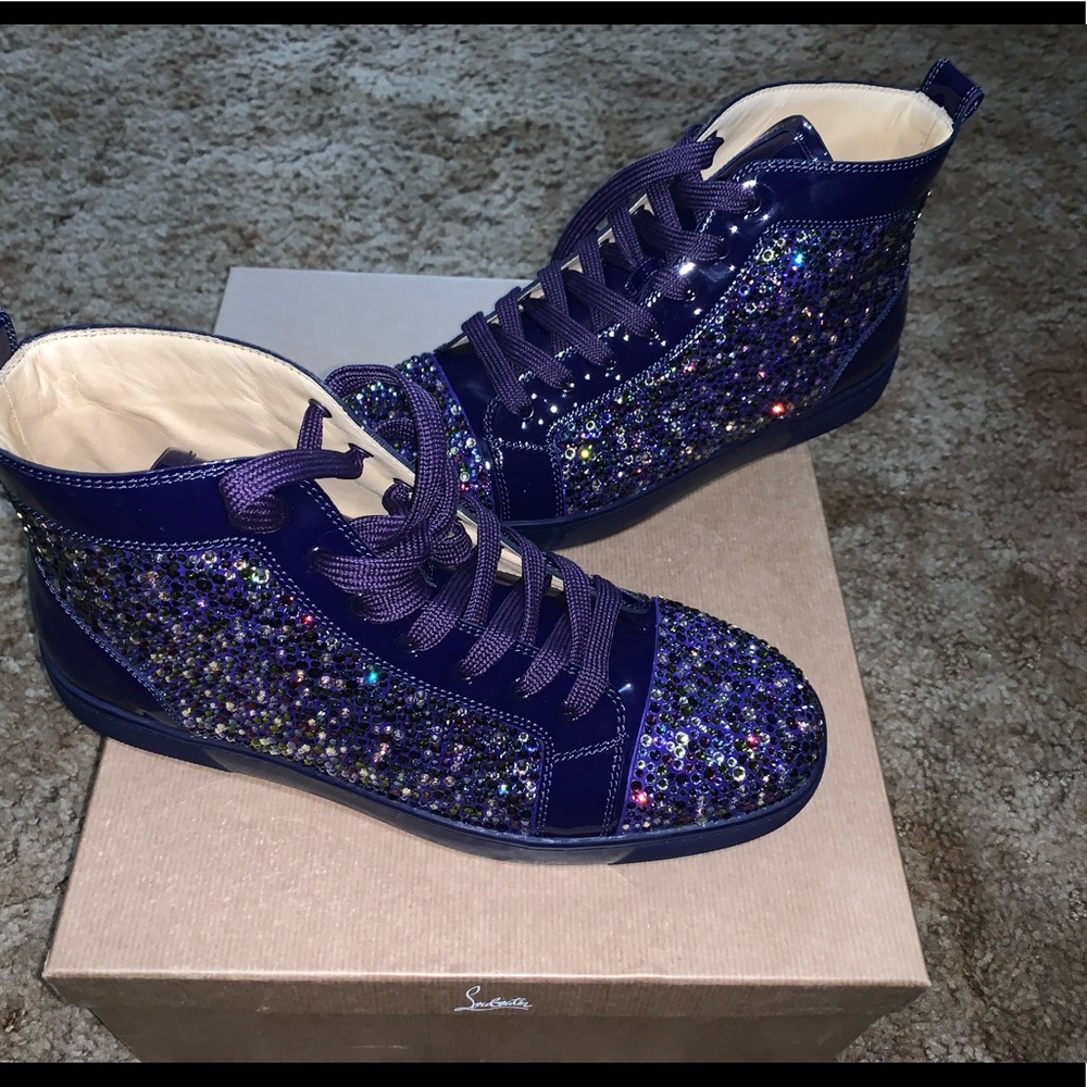 Christian Louboutin Purple Pop Strass Sneakers
